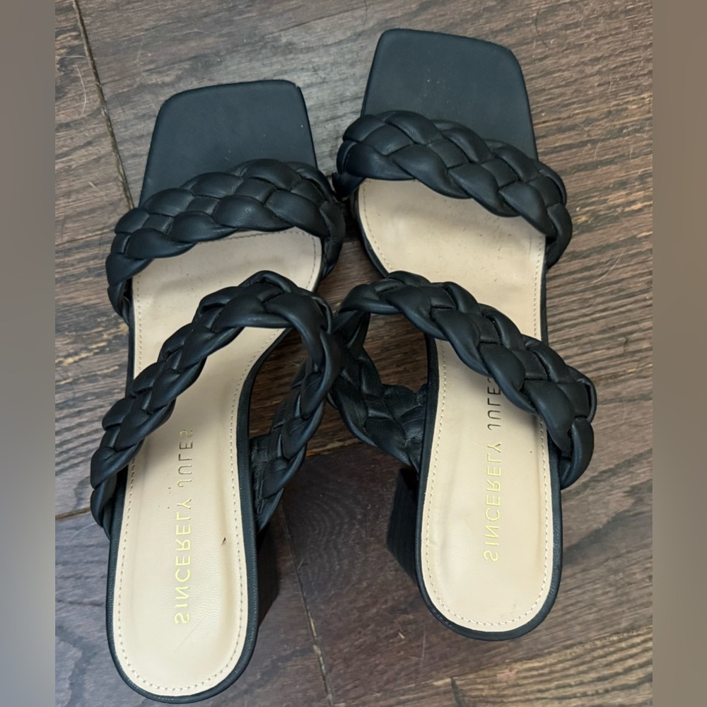 Sincerely Jules Black Braided Sandals
